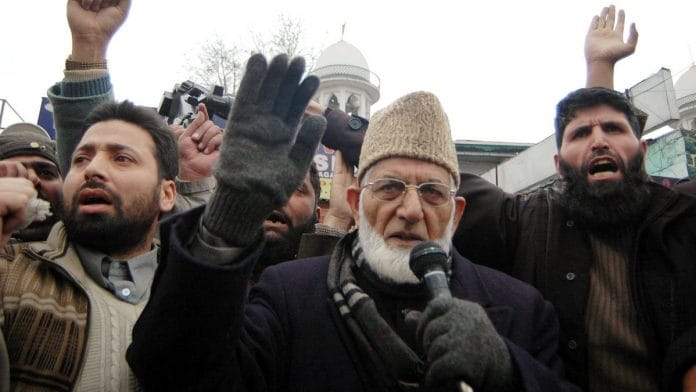 A file photo of separatist leader Syed Ali Shah Geelani. | Photo: ANI
