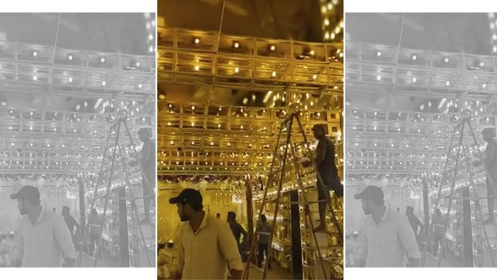 Screengrab from the viral video that people are wrongly attributing to Ayodhya, while it is from Hyderabad