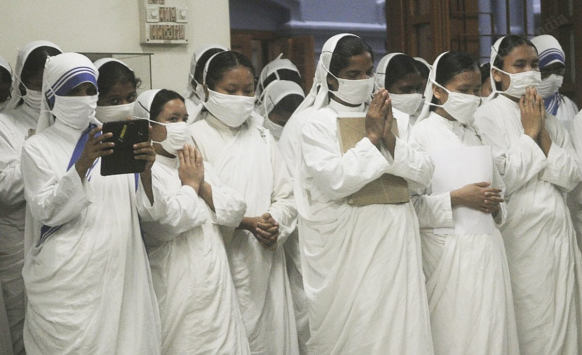 Nuns offer morning prayer at Mother's house | Photo: Ashok Nath Dey | ThePrint