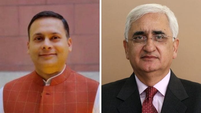 File photo | Amit Malviya (L) and Salman Khurshid (R) | Commons