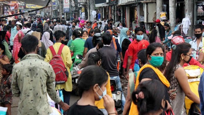 A crowded market in Lucknow, Uttar Pradesh (representational image) | Photo: ANI