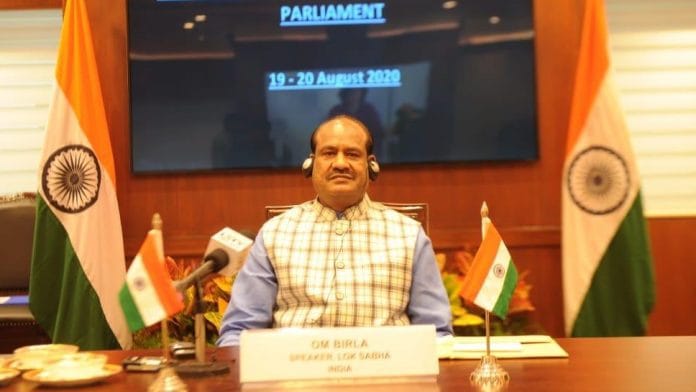 File photo of Lok Sabha Speaker Om Birla | Twitter