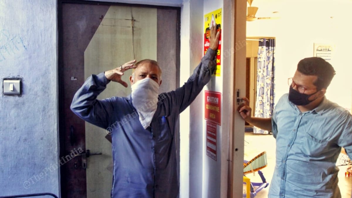 Mohammad Sheikh, a resident of Juhapura, explains that the quarantine poster was embarrassing | Praveen Jain | ThePrint