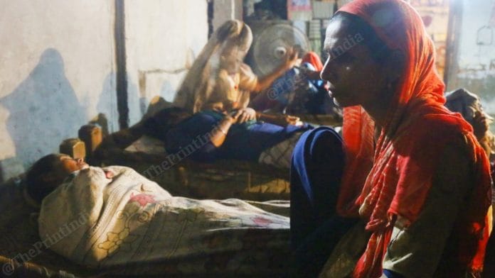 Sudeeksha Bhati's grief-stricken mother (bed-ridden) and aunt Sarita at their home in Deri Skaner village, Gautam Buddh Nagar district | Photo: Suraj Singh Bisht | ThePrint
