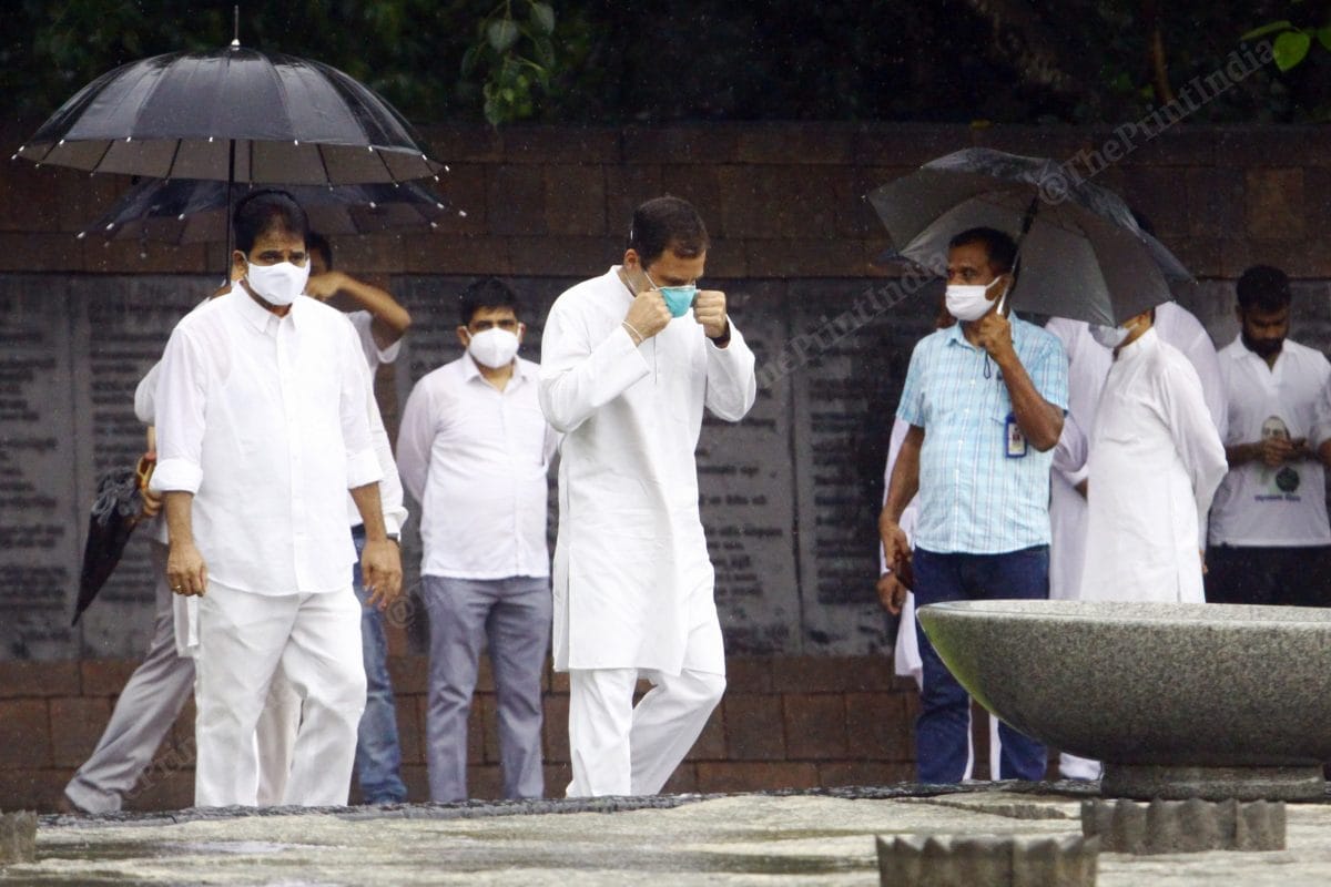 Rahul Gandhi was the only one from Gandhi family at Veer Bhumi | Photo: Praveen Jain | ThePrint