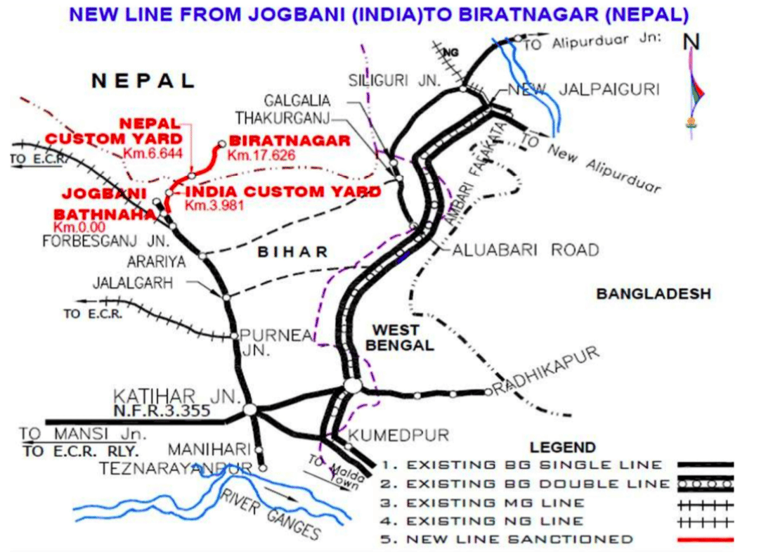 Map 2: Jogbani-Biratnagar railway link