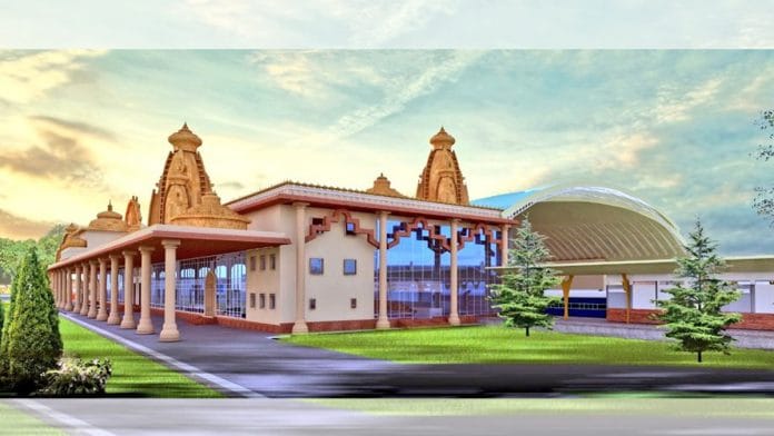 A model of the proposed Ram Mandir-themed station in Ayodhya | Twitter | @RailwayNorthern