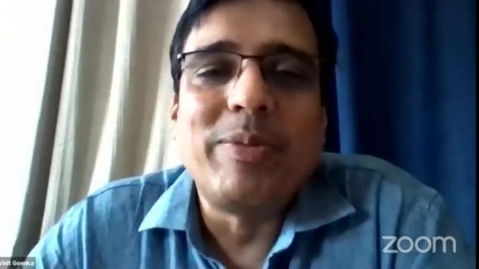 BJP leader Vinit Goenka at his event | Screengrab