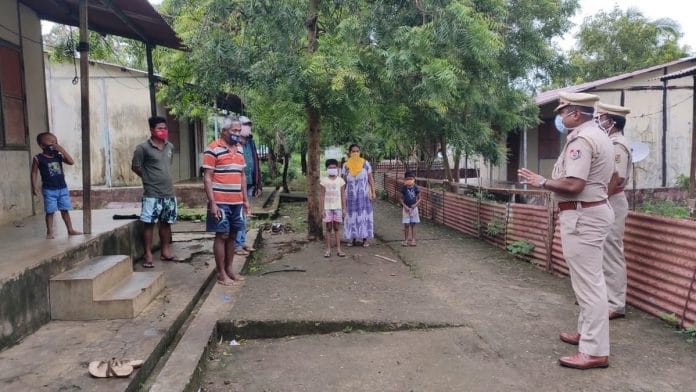 Representational image. | A file photo of Nicobar district police explaining the significance of physical distancing to local residents. | Photo: Twitter/@AndamanPolice