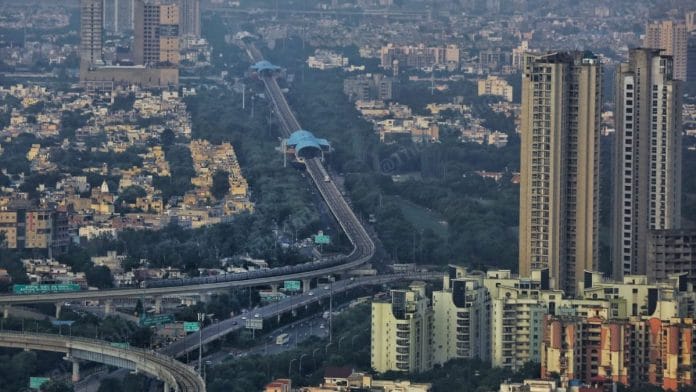 An aerial view of New Delhi, one of cities listed under the Modi government's Smart Cities Mission | ThePrint File Photo