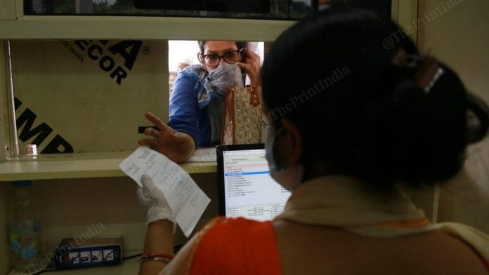 There are three counters at the gurdwara pharmacy. Two for billing and one for cash transactions | Manisha Mondal | ThePrint