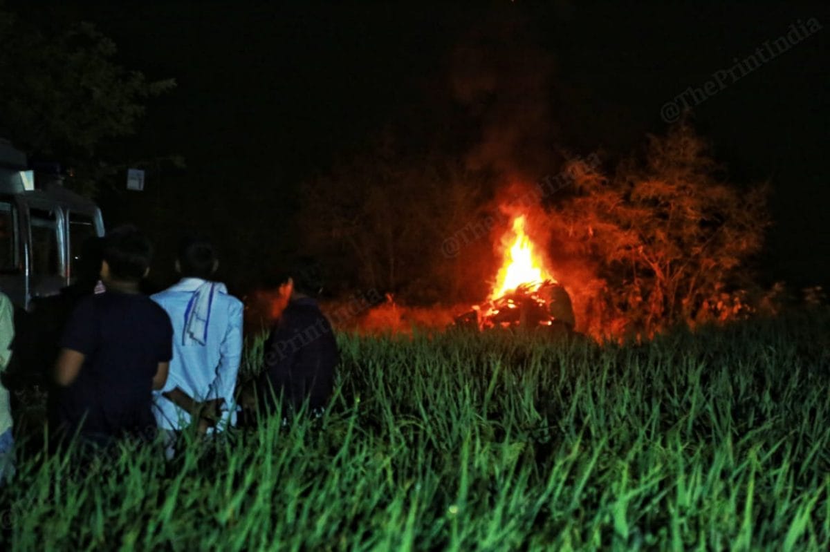 The victim was cremated near wheat farmland few metres away from her home | Photo: Manisha Mondal | ThePrint