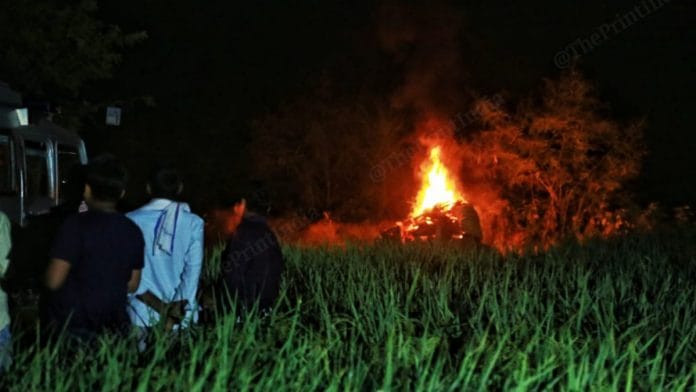 The victim was cremated near wheat farmland few metres away from her home | Photo: Manisha Mondal | ThePrint