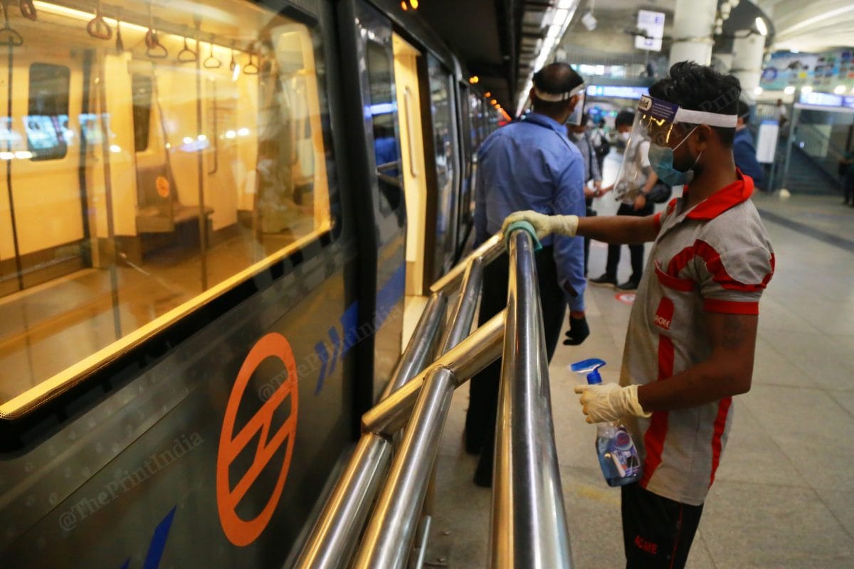 Thorough disinfection of the entire station will be done during night hours | Photo: Manisha Mondal | ThePrint