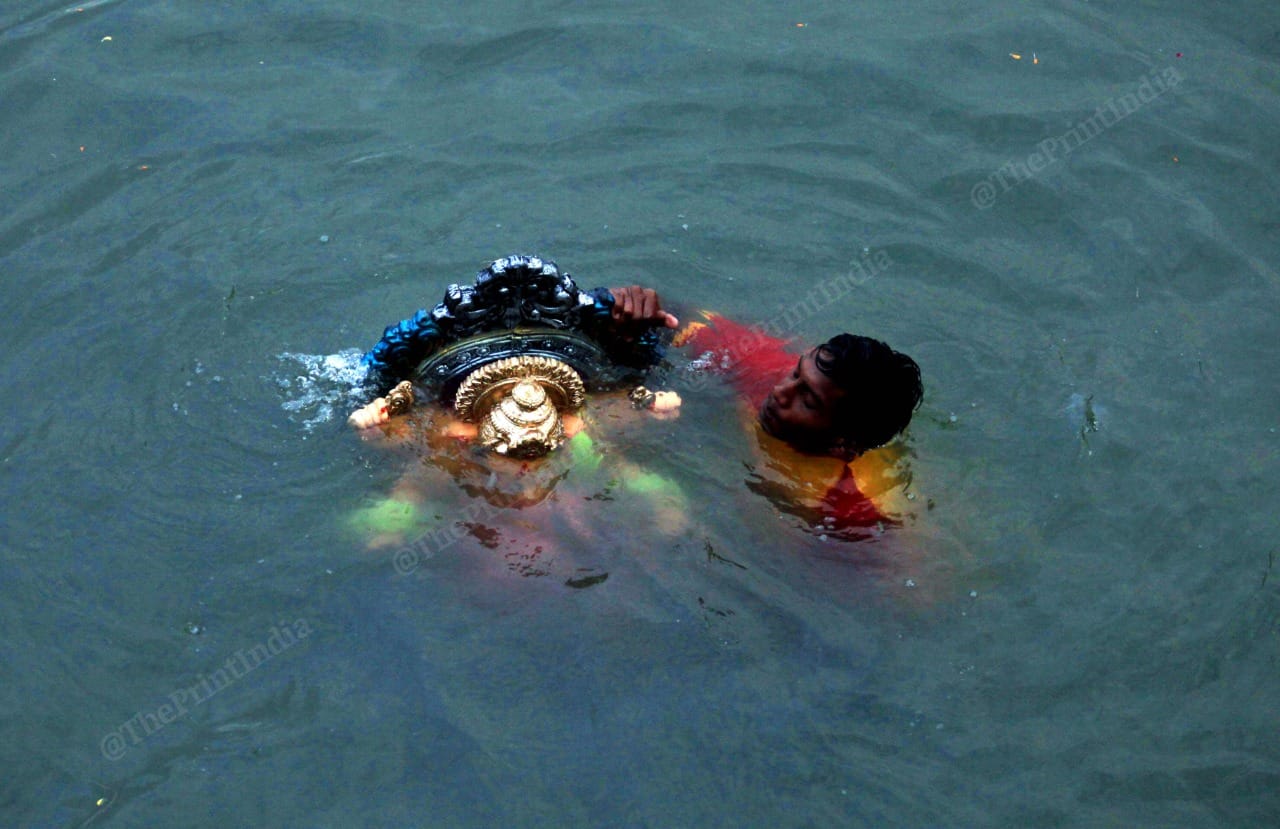 Reports say around 28,000 idols were immersed at various visarjan points in the city through the 10-day festival. In previous years, this number has crossed 2 lakhs | Vasant Prabhu | ThePrint