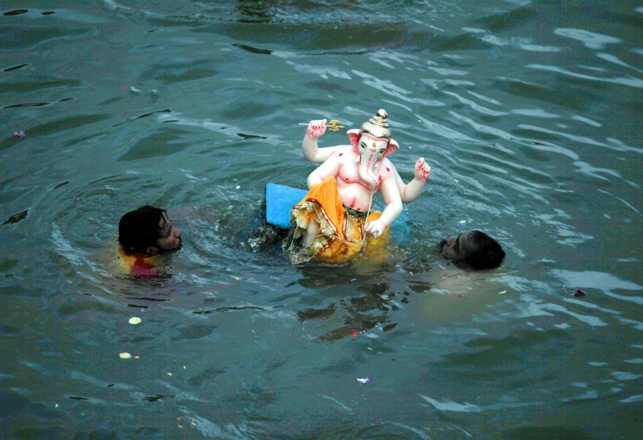 Organisers of various Ganesh mandals were instructed to follow Covid-19 norms strictly, and the city's famously massive Lalbaug mandal idol, called Lalbaugcha Raja, was replaced with a blood and plasma camp this year | Vasant Parbhu | ThePrint