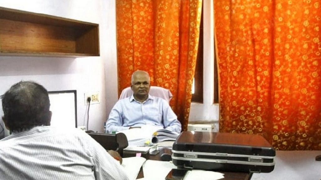 Judge S.K. Yadav, who will pronounce the verdict in the Babri Masjid criminal trial Wednesday, in his chambers a day before | Photo: Praveen Jain | ThePrint