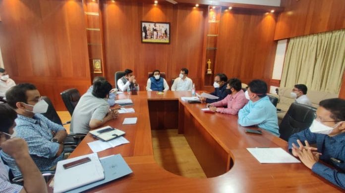 During the meeting between Karnataka ministers and protesting doctors in Bengaluru on 15 September 2020 | Karnataka Deputy CM's office