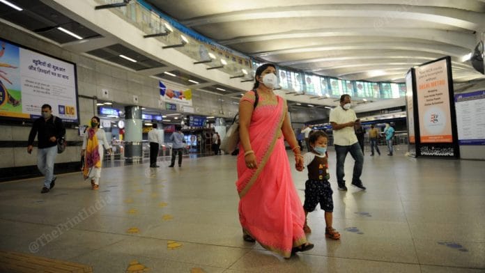 The Delhi Metro resumed partial services from Monday, 7 September after nearly six months | Suraj Singh Bisht | ThePrint