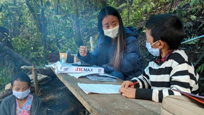 A teacher and student in a remote village in Nagaland (representative image) | Photo: Yimkumla Longkumer | ThePrint