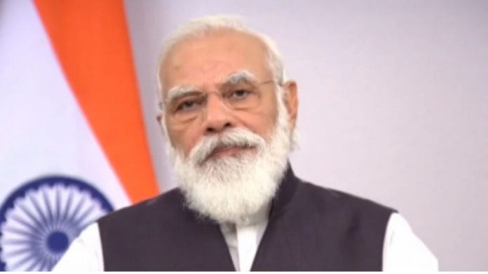 PM Modi speaking at theUS-India Strategic Partnership Forum | Twitter @narendramodi