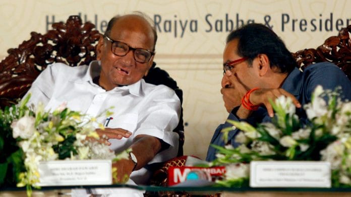 NCP president Sharad Pawar with Maharashtra Chief Minister Uddhav Thackeray (File photo) | ANI