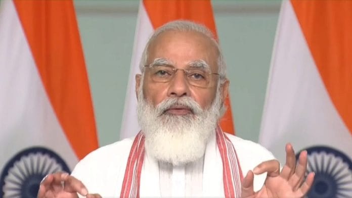 Screenshot from PM Modi's address to students at the 22nd convocation of IIT-Guwahati Tuesday | Twitter | @NarendraModi