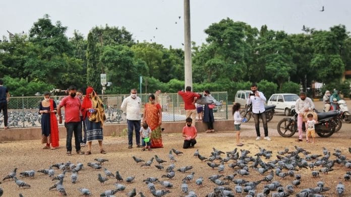 Rajkot residents out for evening walks at the Race Course ground. | Photo: Manisha Mondal/ThePrint