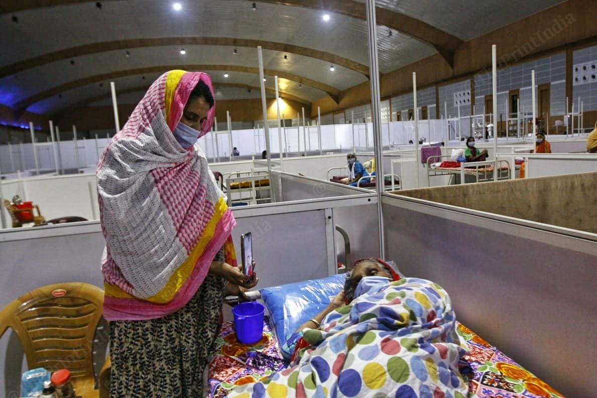 A woman take care of her relative | Photo: Praveen Jain | ThePrint
