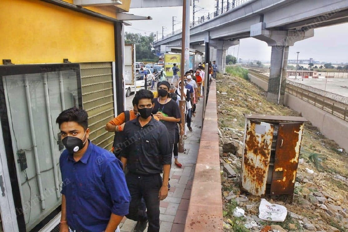 Long queues to enter the temple | Photo: Praveen Jain | ThePrint