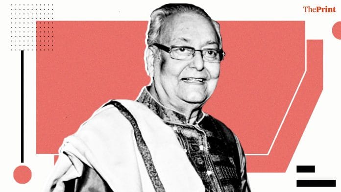 Actor Soumitra Chatterjee | Illustration by Ramandeep Kaur | ThePrint