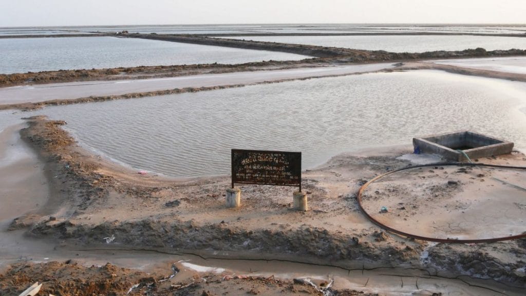 Salt pans full of water in Maliya, Morbi, Gujarat | Photo: Manisha Mondal | ThePrint