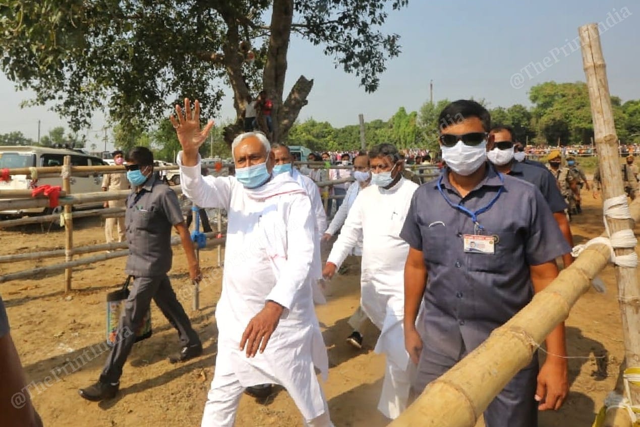 The Bihar CM in Nalanda, his home constituency | Photo: Praveen Jain | ThePrint