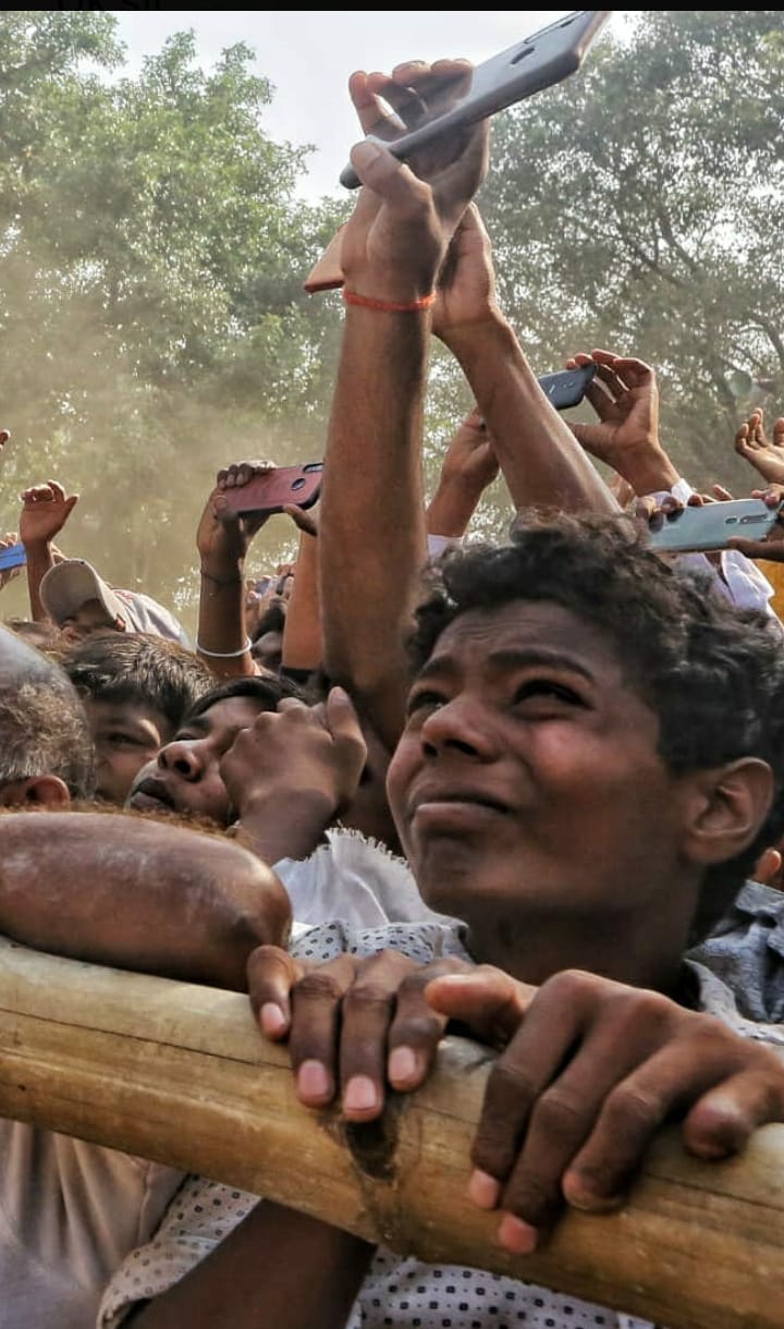 In his public speech, the CM promised that if elected to power one more term, there will be streets lights in every village | Photo: Praveen Jain | ThePrint