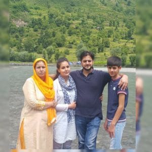 Ashraf Mir, 48, with his wife and children | By special arrangement