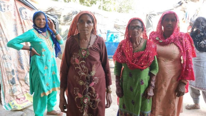 Women of the Dalit families who fled Mirchpur village after caste-related violence in 2010 | Photo: Jyoti Yadav | ThePrint