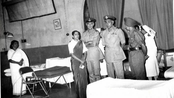 Vijayalakshmi Ramanan (left) with other officers | By special arrangement