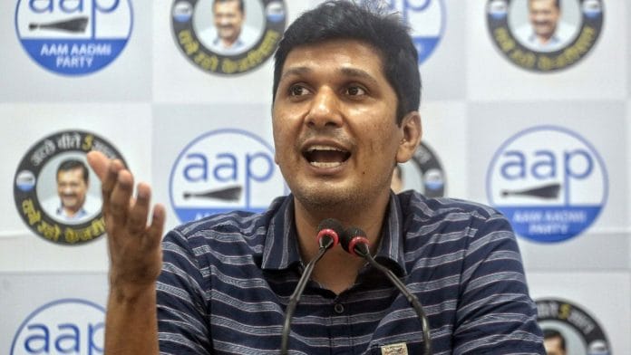 File photo of AAP spokesperson Saurabh Bhardwaj | ANI