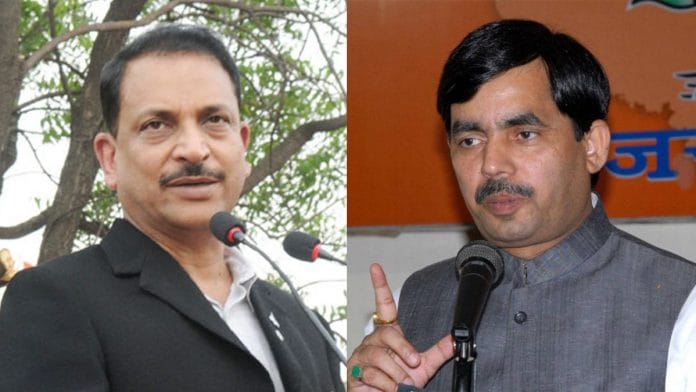(From left) Rajiv Pratap Rudy and Shahnawaz Hussain | Twitter