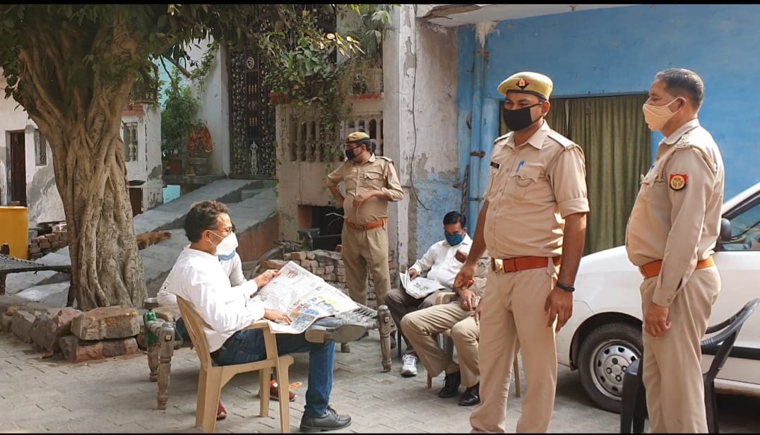 Police personnel deployed at the village | Photo: Soniya Agarwal | ThePrint
