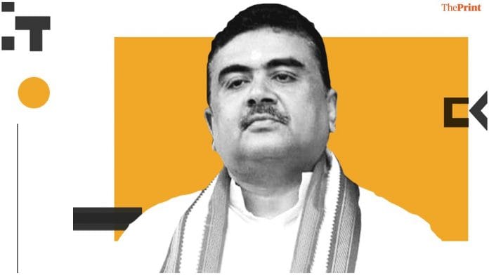 West Bengal Transport Minister Subhendu Adhikari | Illustration: Soham Sen | Photo: Facebook