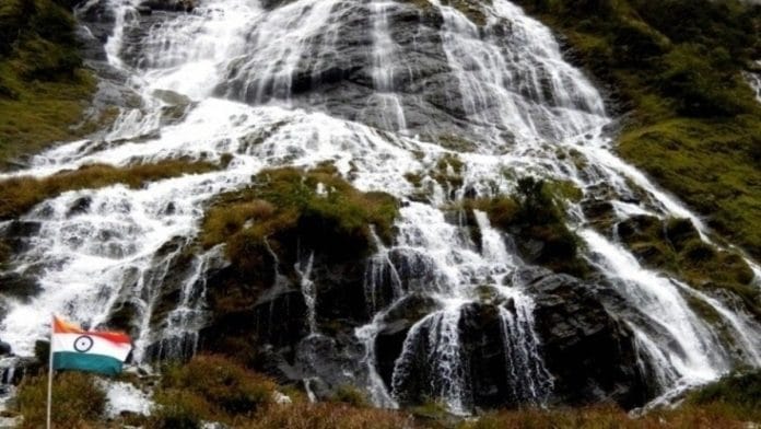 A view of the Chumi Gyatse falls on the India-China border in Arunachal Pradesh. | Photo: Special arrangement