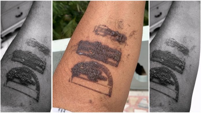 The images posted by Congress national secretary Madhu Goud Yaskhi on Twitter Sunday | Twitter | @MYaskhi