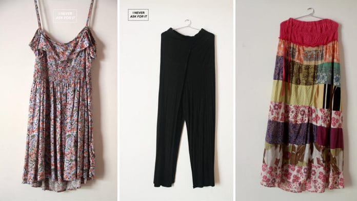 Clothes worn by women during sexual violence as part of the 'I Never Asked For It' exhibit | Credits: Blank Noise