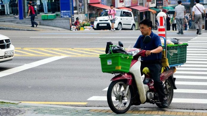 A delivery personnel in Seoul, South Korea (representational image) | Flickr
