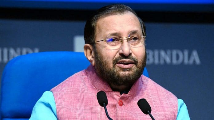 Union Minister for Information and Broadcasting Prakash Javadekar | File photo: ANI