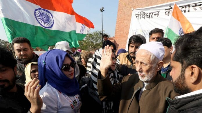 Despite his failing health, Maulana Kalbe Sadiq (in white skullcap) was seen in public last January, attending an anti-CAA protest in Lucknow | Photo: ANI