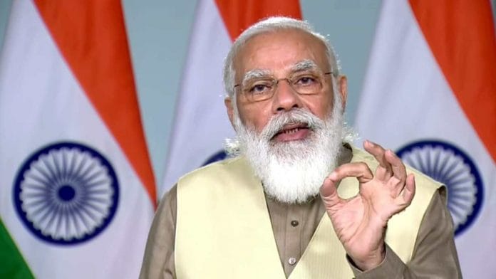Prime Minister Narendra Modi addresses during the centennial celebrations of University of Lucknow virtually, in New Delhi on 25 November 2020 | ANI