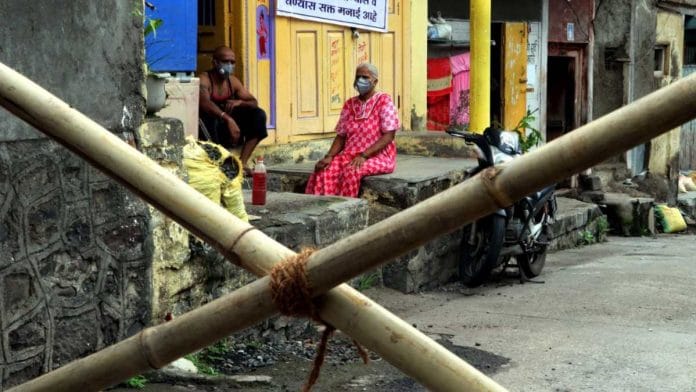 File image of a containment zone in Pune | Vasant Prabhu | ThePrint