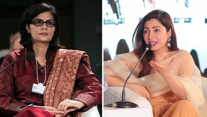 (L-R) Dr Sania Nishtar and Mahira Khan | Wikipedia and Twitter